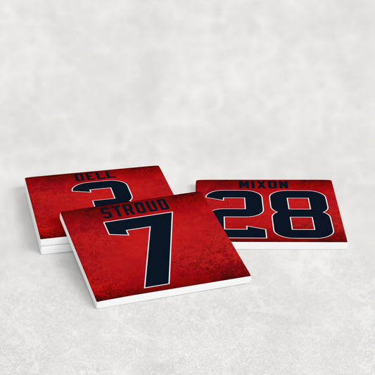 Houston Texans Jersey Inspired Coasters