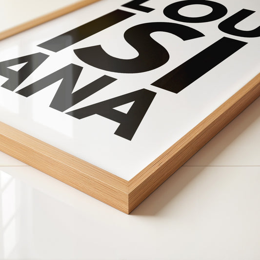 Louisiana Bold Typography Print