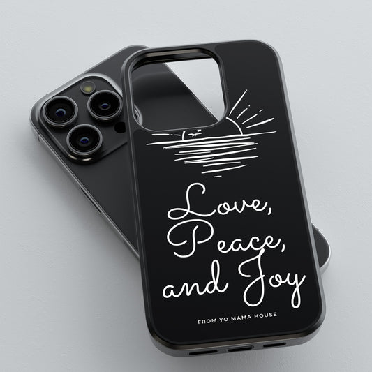 Love, Peace, and Joy iPhone Case