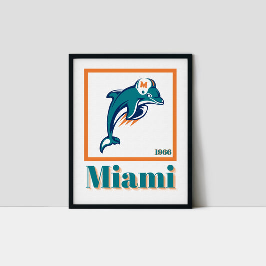 Miami Dolphins Minimalist Art Print