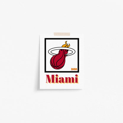 Miami Heat Minimalist Art Print
