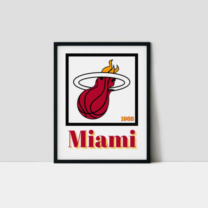 Miami Heat Minimalist Art Print