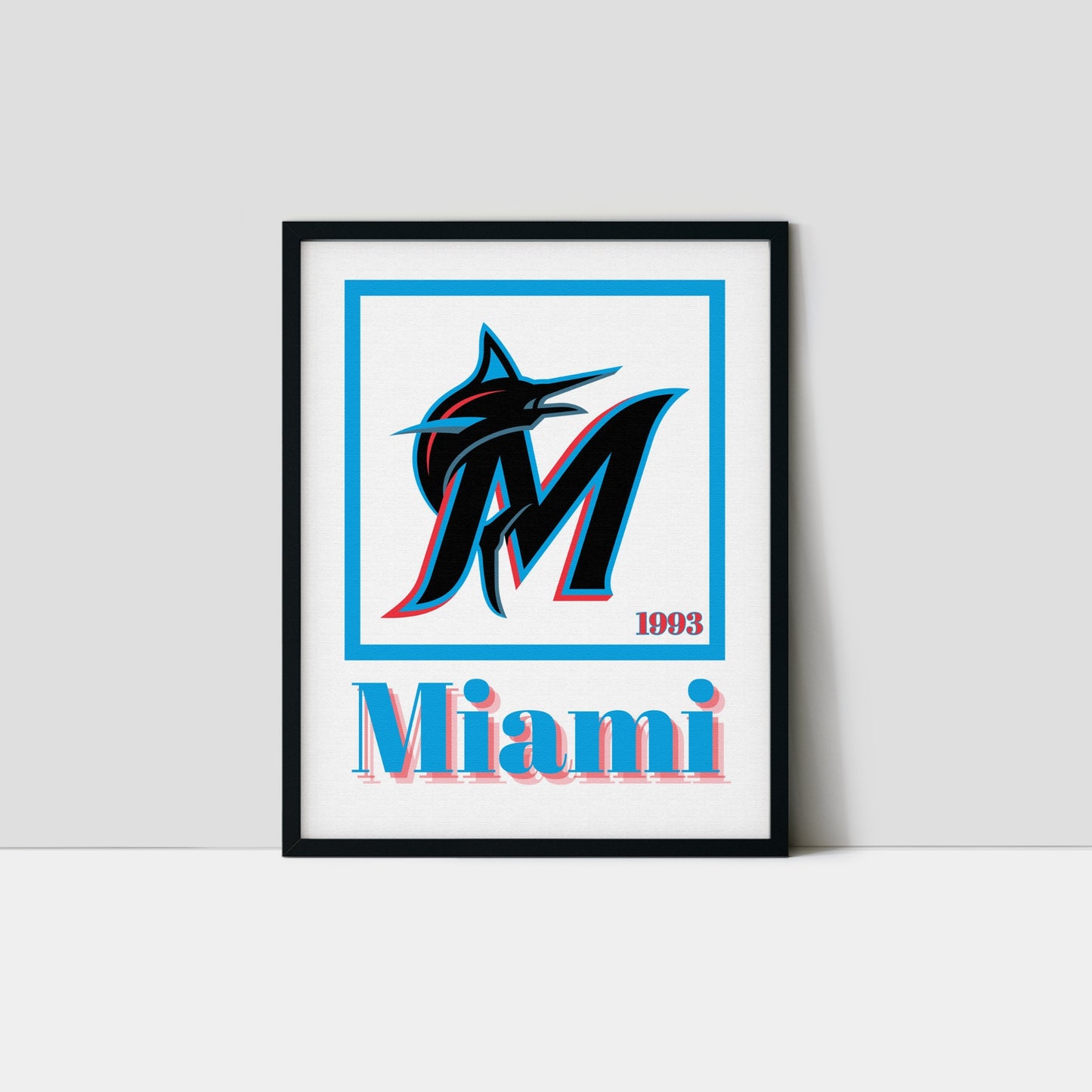 Miami Marlins Minimalist Art Print