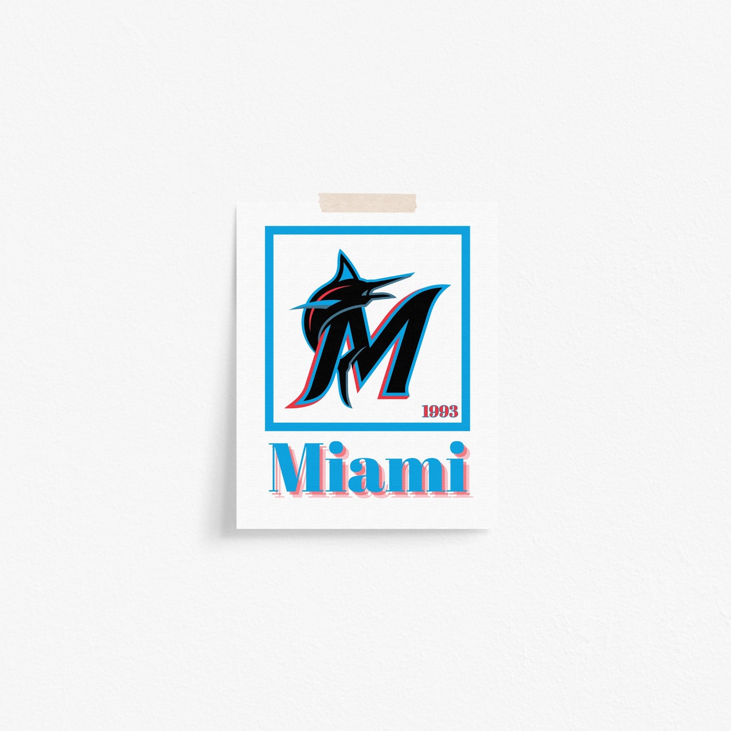 Miami Marlins Minimalist Art Print