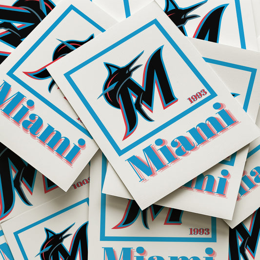 Miami Marlins Minimalist Art Print