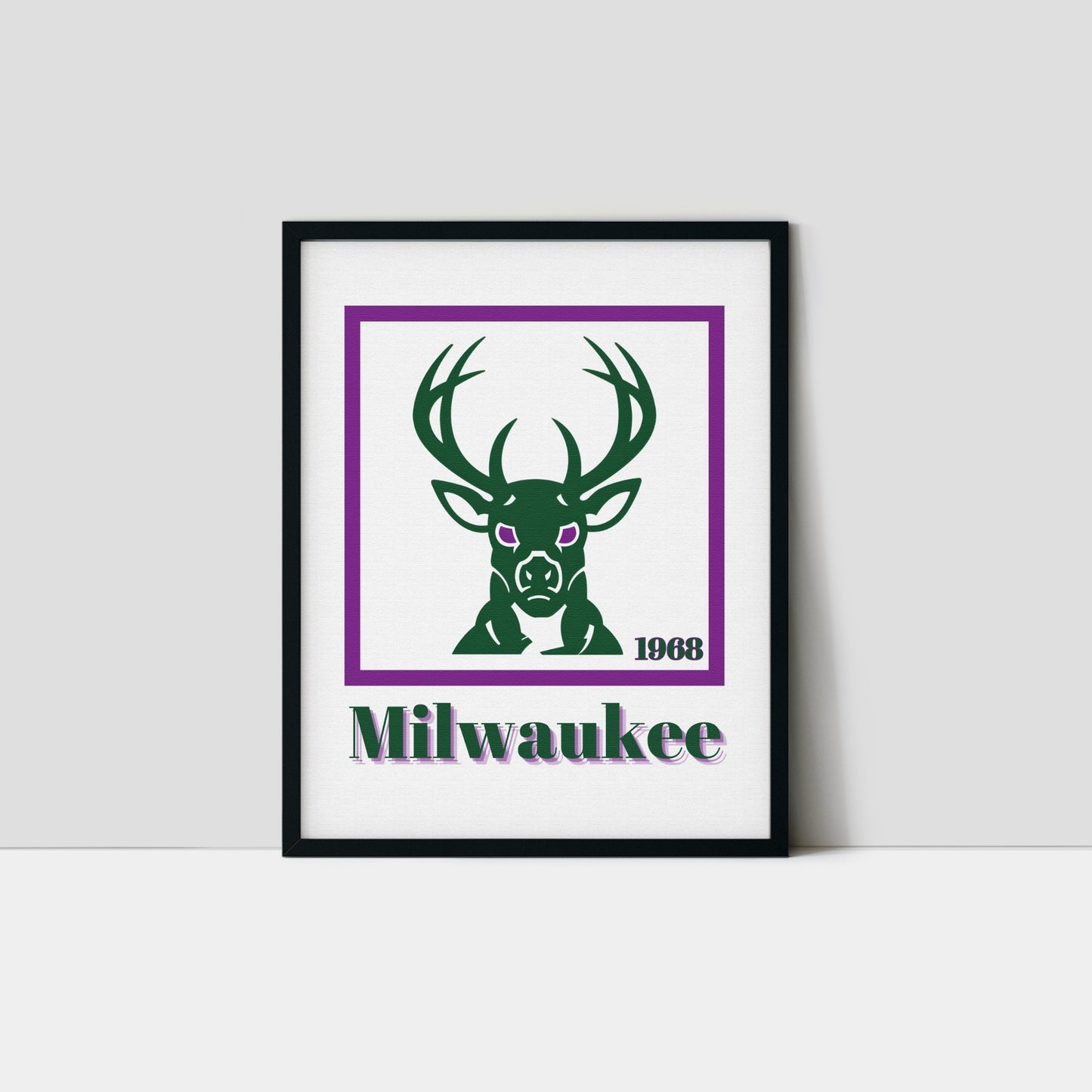 Milwaukee Bucks Minimalist Art Print