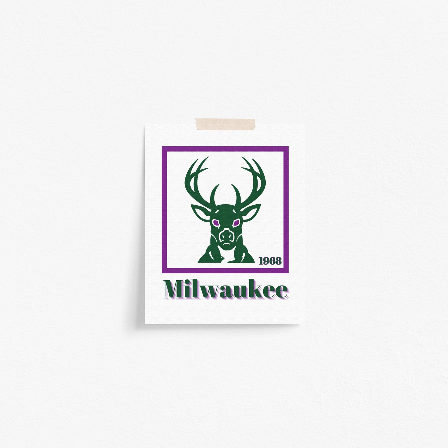 Milwaukee Bucks Minimalist Art Print