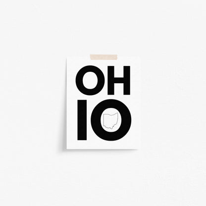 Ohio Bold Typography Art Print
