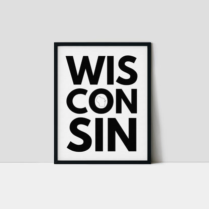 Wisconsin Bold Typography Art Print
