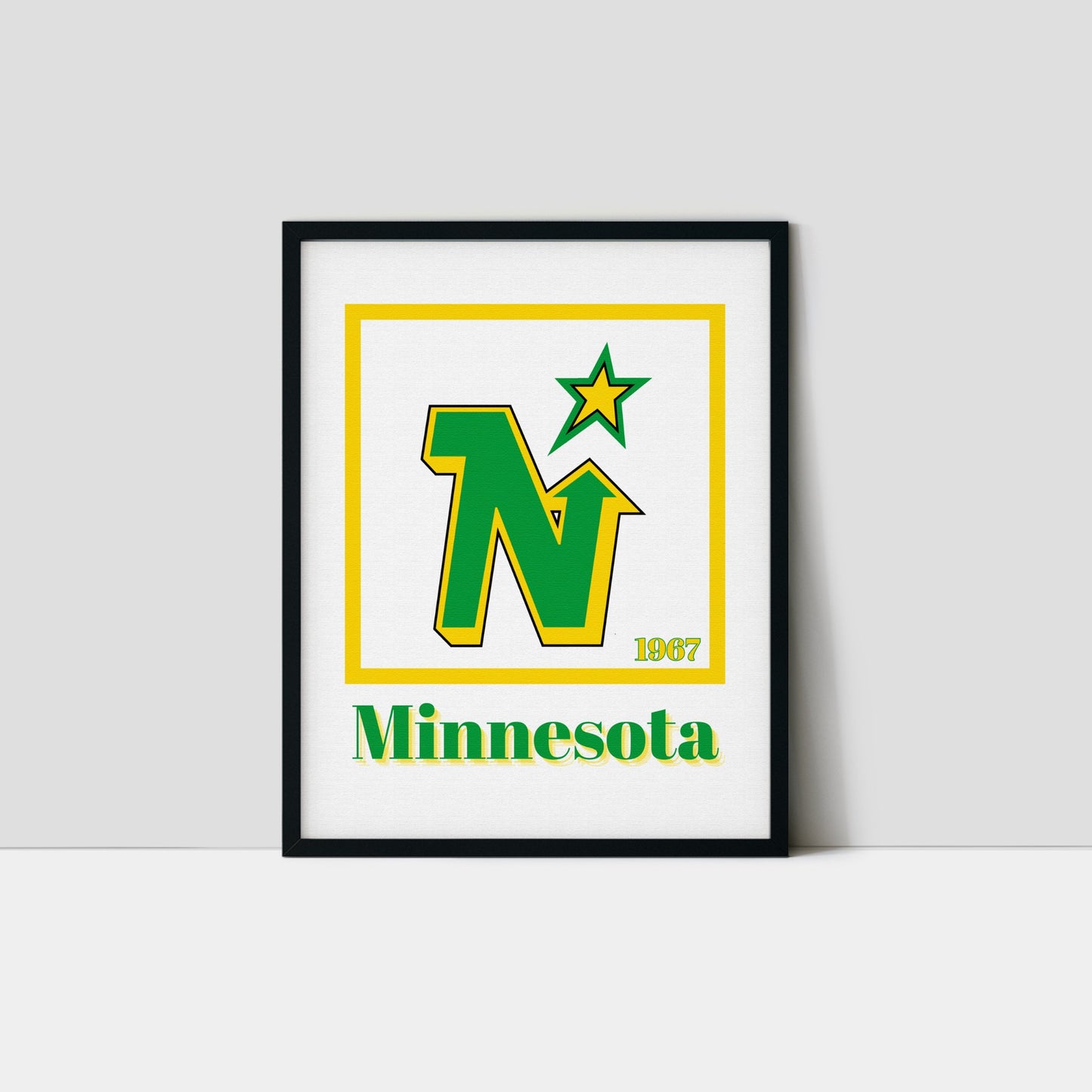 Minnesota North Stars Minimalist Art Print