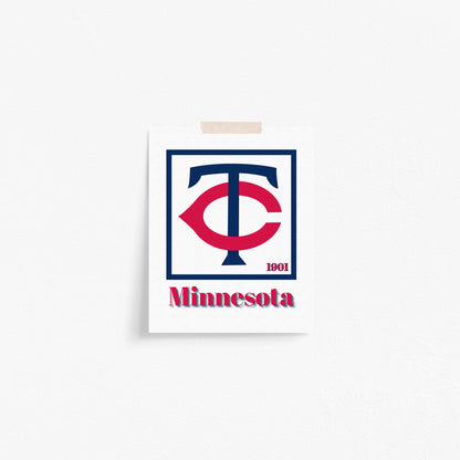 Minnesota Twins Minimalist Art Print