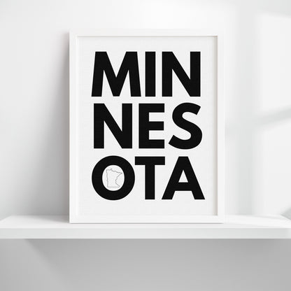Minnesota Bold Typography Art Print
