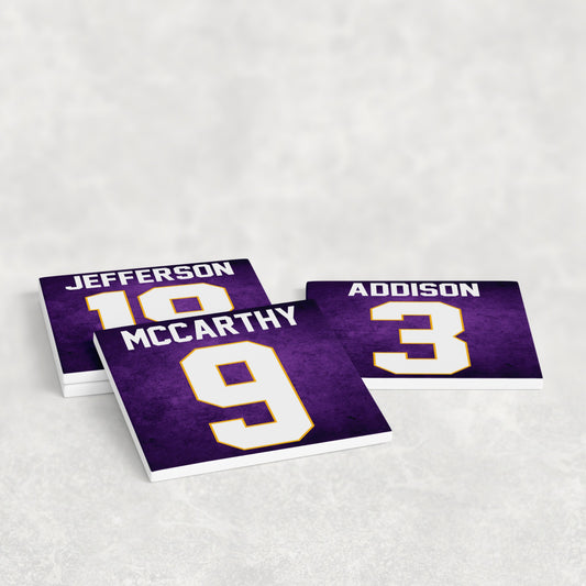 Minnesota Vikings Jersey Inspired Coasters