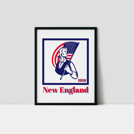 New England Patriots Minimalist Art Print