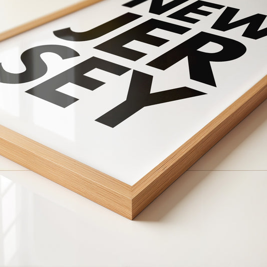 New Jersey Bold Typography Print