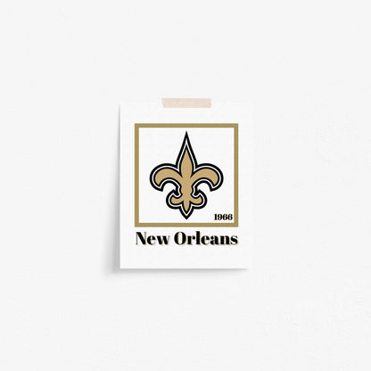 New Orleans Saints Minimalist Art Print