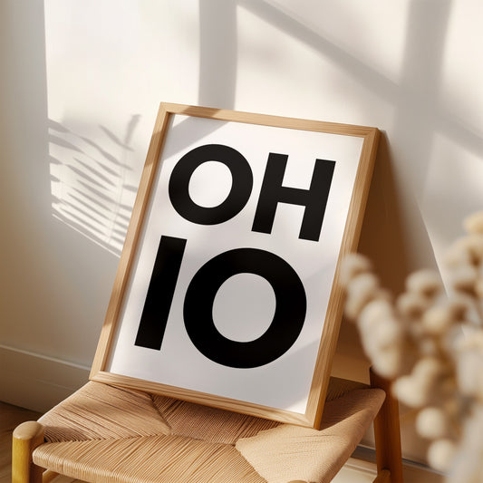 Ohio Bold Typography Print