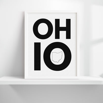 Ohio Bold Typography Art Print