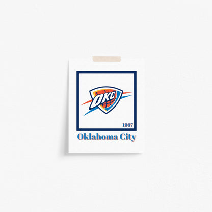 Oklahoma City Thunder Minimalist Art Print