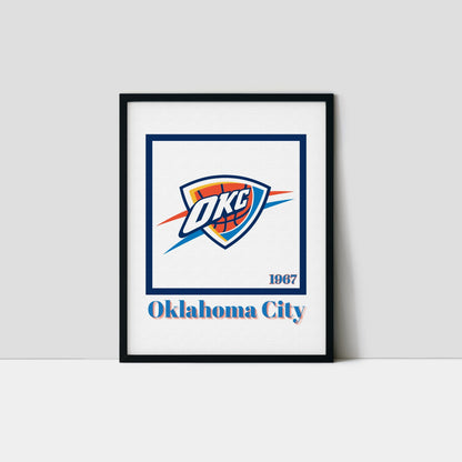 Oklahoma City Thunder Minimalist Art Print