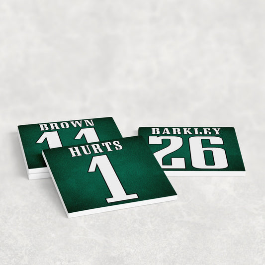 Philadelphia Eagles Jersey Inspired Coasters