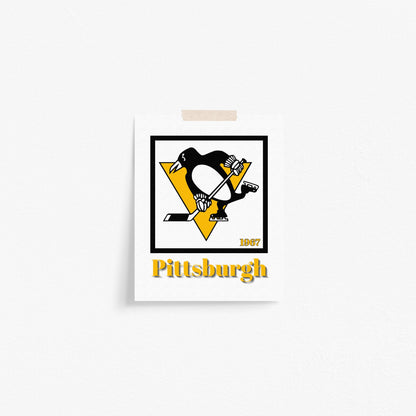 Pittsburgh Penguins Minimalist Art Print