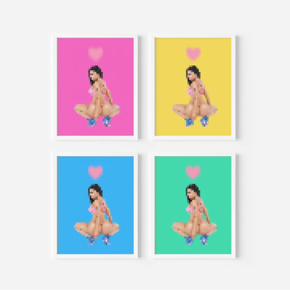 Pixelated Nicki Art Print