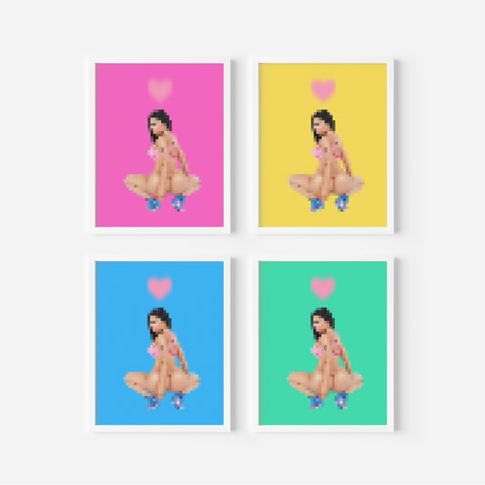 Pixelated Nicki Art Print
