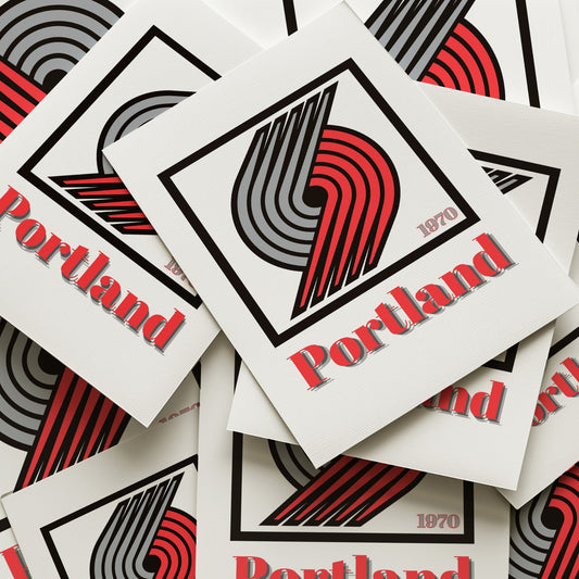 Portland Trail Blazers Minimalist Art Print