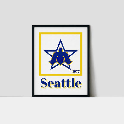 Seattle Mariners Minimalist Art Print