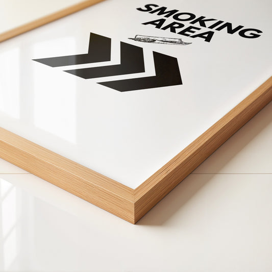Smoking Area Directional Art Print