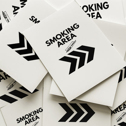 Smoking Area "that way" Art Print