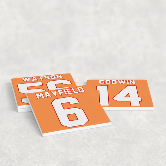Tampa Bay Buccaneers Jersey Inspired Coasters