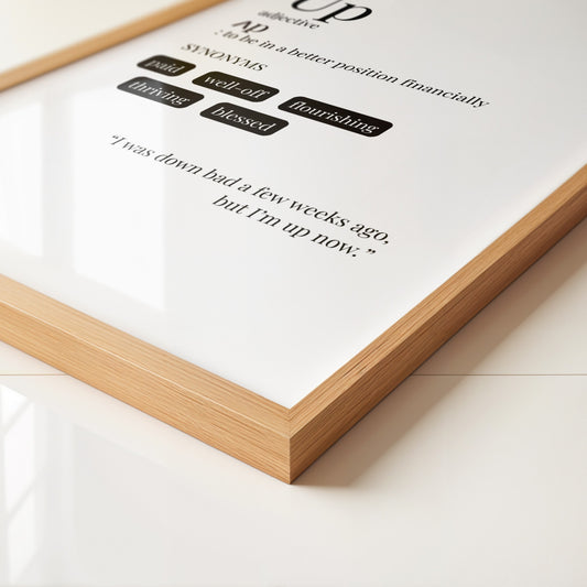 Up Definition Art Print