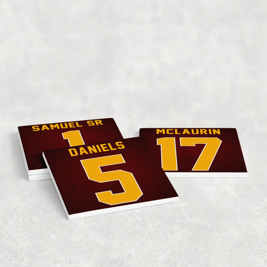 Washington Commanders Jersey Inspired Coasters