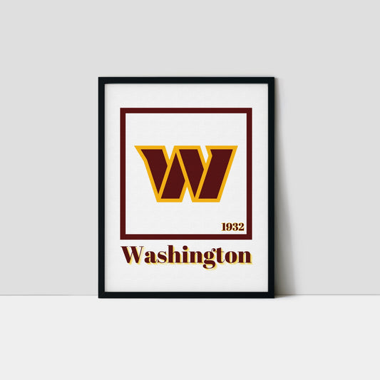 Washington Commanders Minimalist Art Print