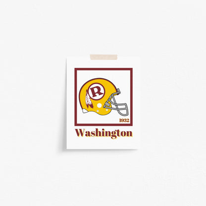Washington Commanders Minimalist Art Print