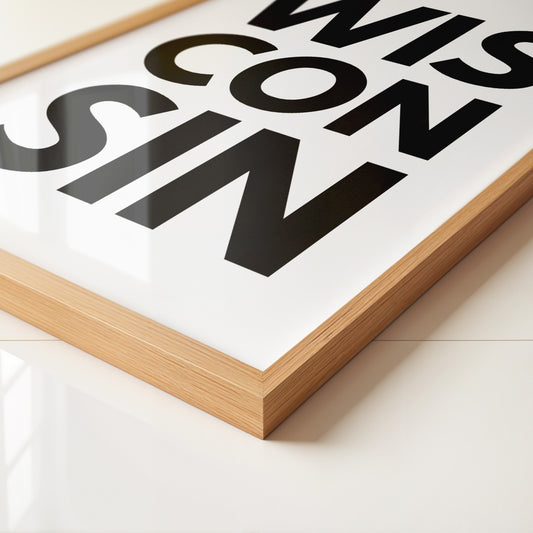 Wisconsin Bold Typography Print